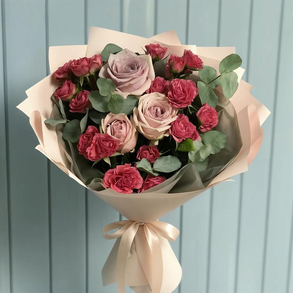 Букет цветов из: Гвоздики и Розы в Карачаевске