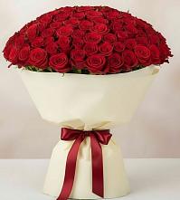 Букет 101 Красная роза Милано в Карачаевске
