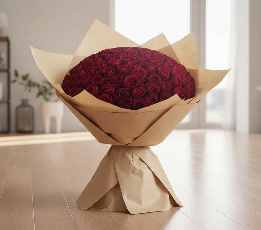 Букет 101 Красная роза в Карачаевске