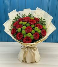 Букет цветов из:  Розы и Хризантемы в Карачаевске